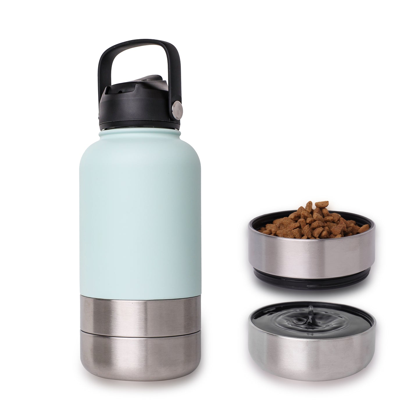 3 in 1 Stainless Steel Portable Dog Water Bottle