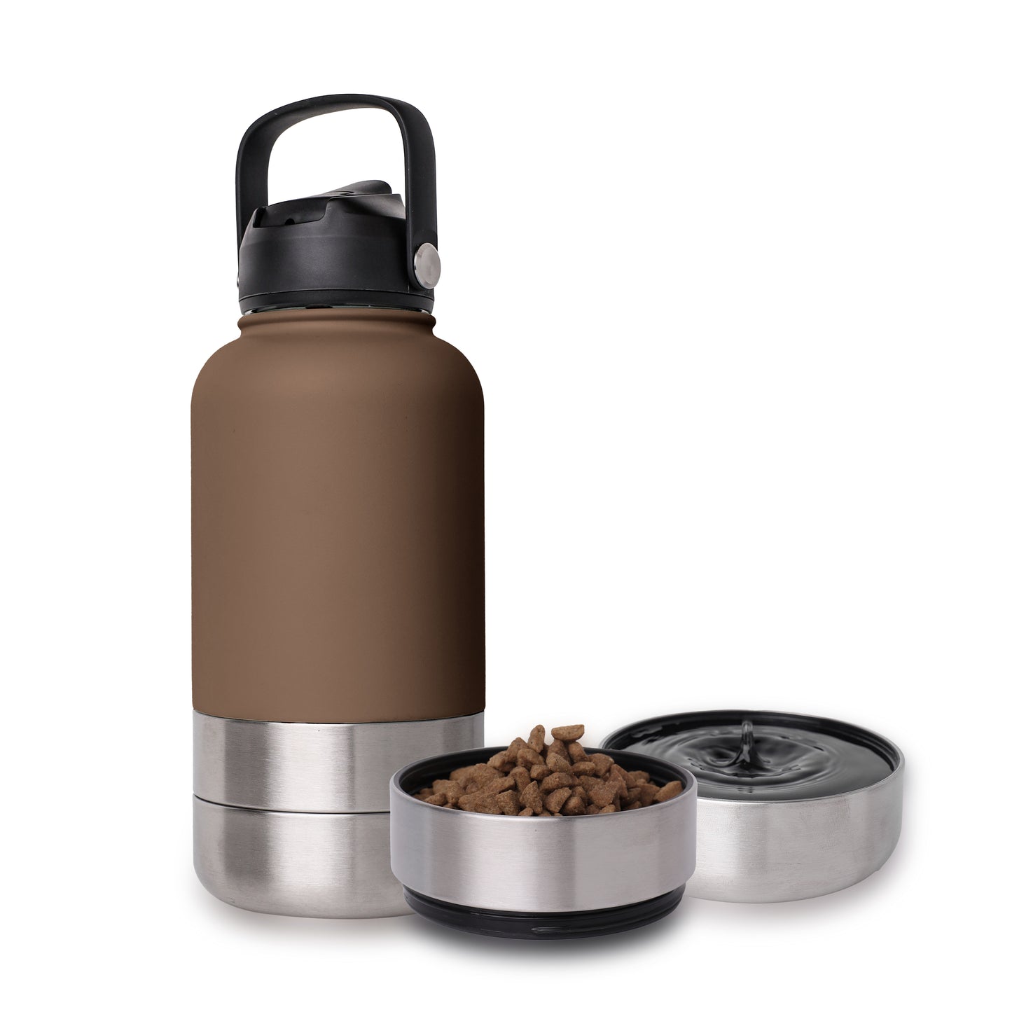 3 in 1 Stainless Steel Portable Dog Water Bottle