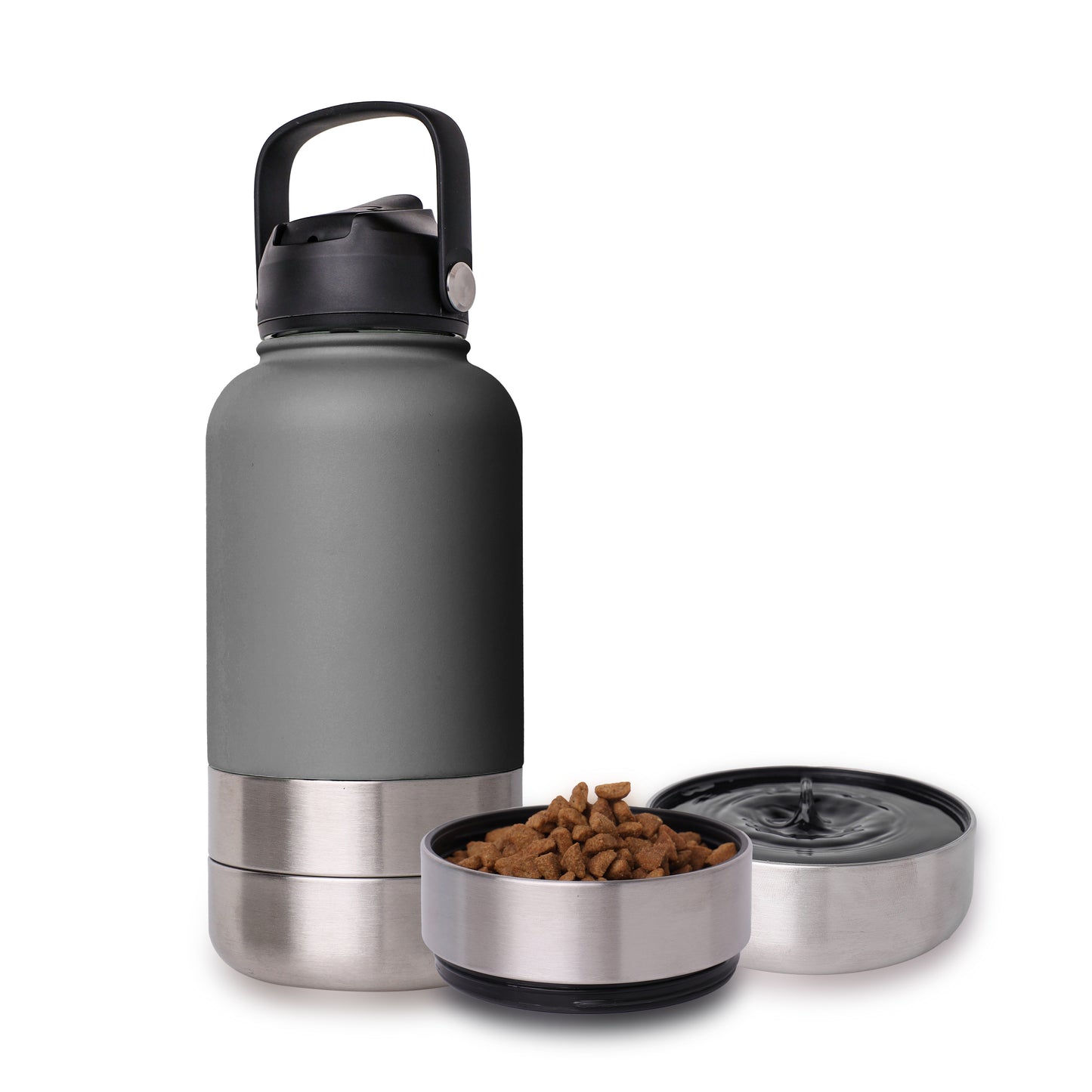 3 in 1 Stainless Steel Portable Dog Water Bottle
