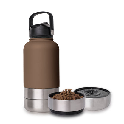 3 in 1 Stainless Steel Portable Dog Water Bottle